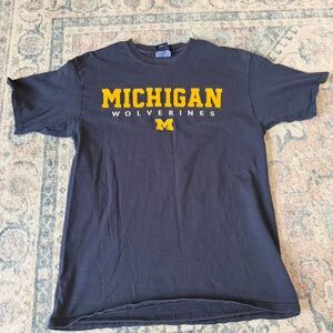 Vintage 90's Michigan Fully embroidered college Tee Football NCAA Wolverines